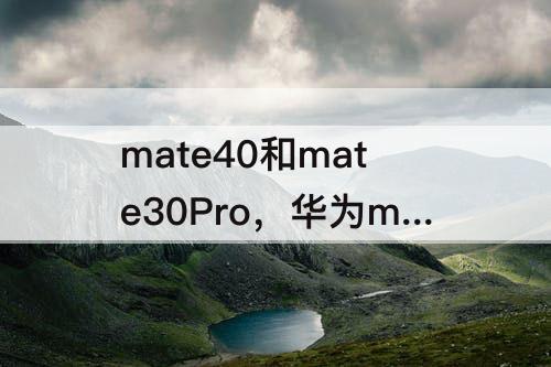 mate40和mate30Pro，华为mate40和mate30pro屏幕区别