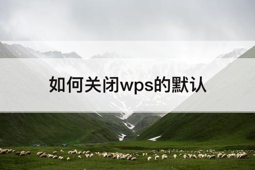 如何关闭wps的默认