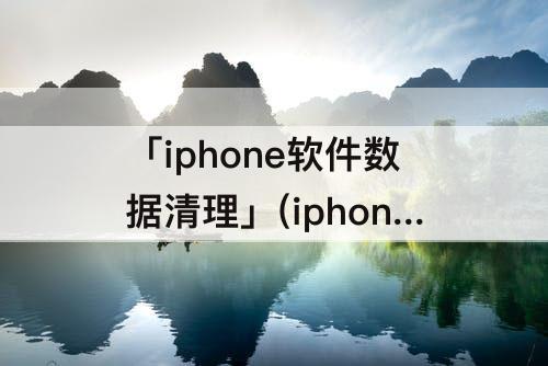 「iphone软件数据清理」(iphone软件数据清理软件)