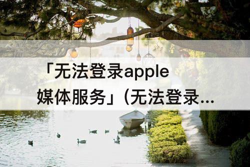 「无法登录apple媒体服务」(无法登录apple媒体服务器)