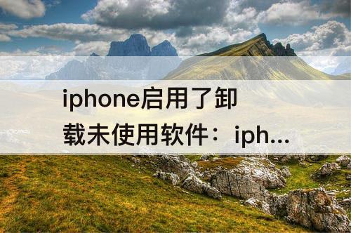 iphone启用了卸载未使用软件：iphone启用了卸载未使用软件有什么用