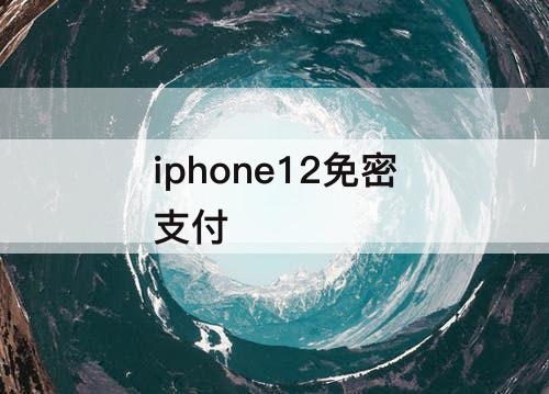 iphone12免密支付