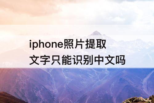 iphone照片提取文字只能识别中文吗