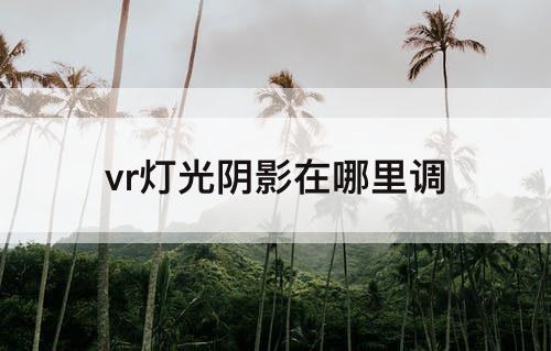 vr灯光阴影在哪里调