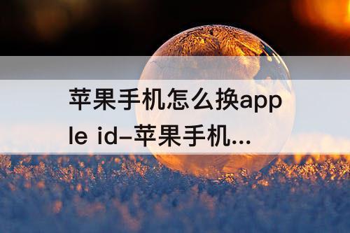 苹果手机怎么换apple id-苹果手机怎么换apple id下载不能面容识别了怎么办